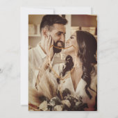 Save The Date Royal Blue Rustic Gold Monogramme photo (Dos)