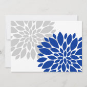 Save The Date Royal Blue Silver-Grey Burst Script Enregistrer la (Dos)