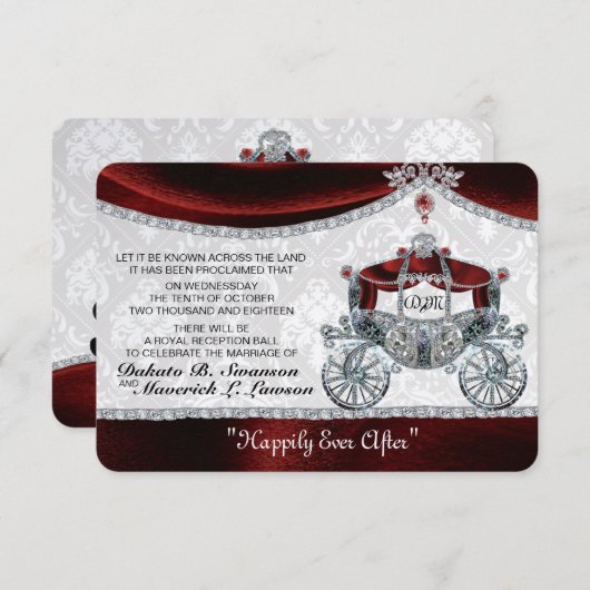 Save The Date Royal Fairytale Enregistrer la date (Devant / Derrière)