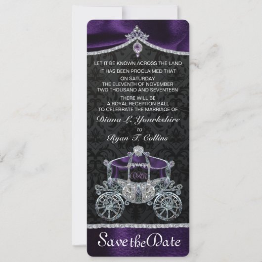 Save The Date Royal Fairytale Enregistrer la date (Devant)
