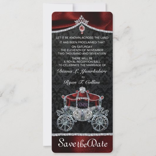Save The Date Royal Fairytale Enregistrer la date (Devant)