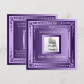 Save The Date Royal Plum Elegance I (Devant / Derrière)