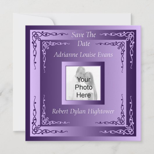 Save The Date Royal Plum Elegance I (Devant)