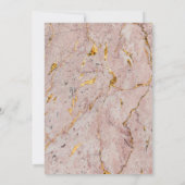 Save The Date |Roze en Gouden Marmer (Achterkant)