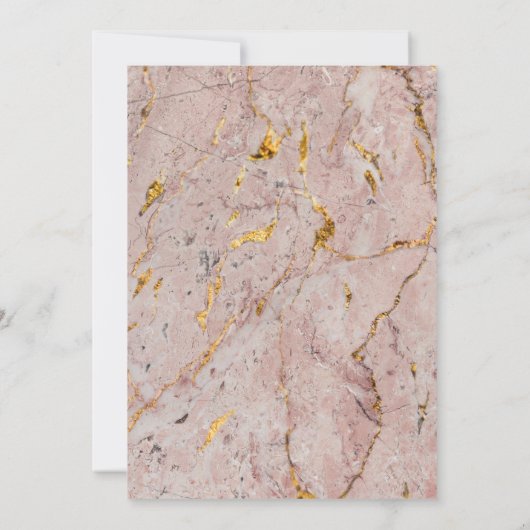 Save the date |Roze en goudmarmer (Achterkant)