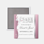 Save the date | Roze Tourmaline Magneet (Voorkant / Achterkant)