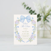 Save The Date Ruban floral pastel (Debout devant)