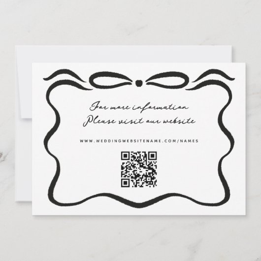 Save The Date Rubans encastrés et bow (Dos)