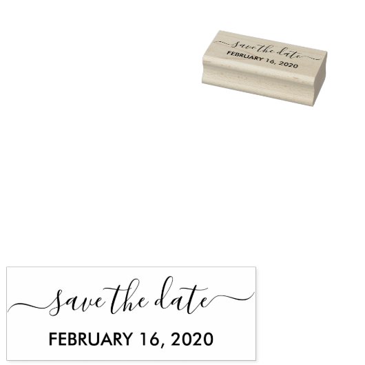 Save the date rubberstempel (Gestempeld)