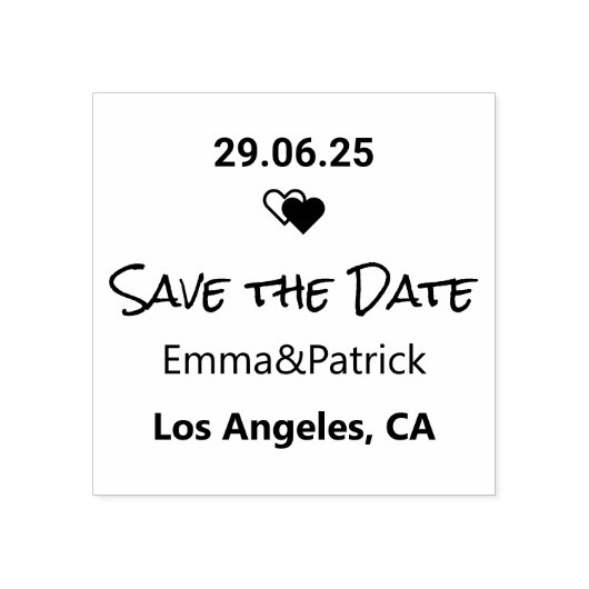 Save the date 	rubberstempel (Afrduk)