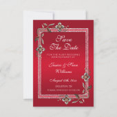 Save The Date Ruby Red Gems & Parties scintillant Ruby 40E Maria (Devant)