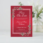 Save The Date Ruby Red Gems & Parties scintillant Ruby 40E Maria (Debout devant)