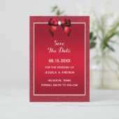 Save The Date Ruby Red & Mariage élégant Gem (Debout devant)