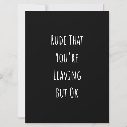 Save The Date Rude Que tu pars Mais Ok Rude Que tu pars (Devant)