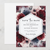 Save The Date Russe en ligne Mariage Bourgogne (Devant / Derrière)