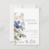 Save The Date Russe Meadow Fleurs sauvages d'aquarelle violette (Devant)