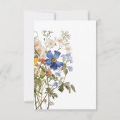Save The Date Russe Meadow Fleurs sauvages d'aquarelle violette (Dos)