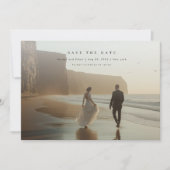Save The Date Russe moderne Photo Qr Code Mariage (Devant)