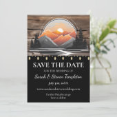 Save The Date Russe Mountain Valley Forest Sunset Nature (Debout devant)