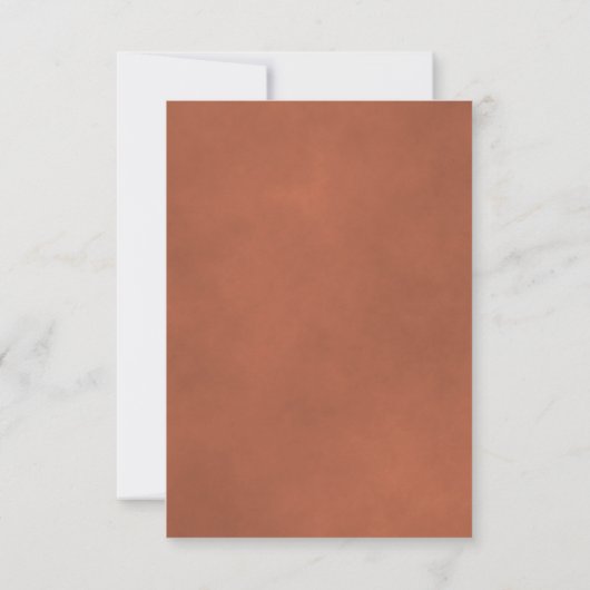 Save The Date Rust Laurel Feuilles Élégant Mariage en terre cuit (Dos)