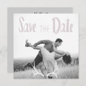 Save The Date Rustic Antler Art Graphic Carré Enregistrer la dat (Devant / Derrière)