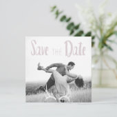 Save The Date Rustic Antler Art Graphic Carré Enregistrer la dat (Debout devant)
