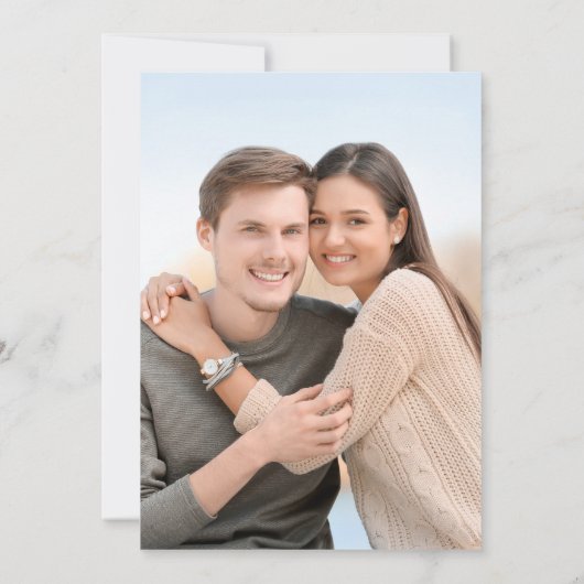 Save The Date Rustic Antlers Mountain Mariage photo (Dos)