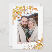 Save The Date Rustic Autumn Botanical Photo Enregistrer la date (Devant)