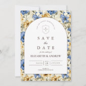 Save The Date Rustic Autumn Botanical Wedding (Devant)