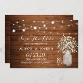 Save The Date Rustic Baby's respire Mariage Enregistrer la date (Devant / Derrière)