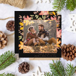 Save The Date Rustic Black Fall Automne Feuilles Mariage photo<br><div class="desc">Chute en Amour Automne Feuilles Moisson Mariage Photo Enregistrer les cartes de dates - Embrassez la chaleur de la saison. Célébrez votre amour au milieu de la beauté époustouflante de l'automne avec notre photo mariage captivante enregistrer les dattes avec des feuilles d'automne rustiques et des teintes chaudes orange et noir....</div>