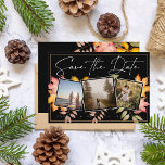 Save The Date Rustic Black Fall laisse trois Mariages photo<br><div class="desc">Chute en Amour Automne Quitte Harvest Mariage Trois-Photo Sauvez les Cartes de Date - Embrassez la Chaleur de la saison. Célébrez votre amour au milieu de la beauté époustouflante de l'automne avec nos captivantes cartes mariages trois photos de sauvegarde avec des feuilles de automne rustiques et des teintes chaudes orange...</div>