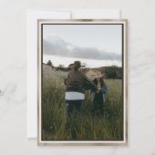 Save The Date Rustic Brown Botanical Pattern Photo Wedding (Dos)