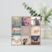 Save The Date Rustic Champagne Ampersand Photo Collage Mariage (Debout devant)