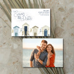 Save The Date Rustic Coastal Beach Wedding Photo Enregistrer la<br><div class="desc">Faites savoir à vos amis et à votre famille que vous êtes en train de nouer ce mignon mariage de cabane de plage aquarelle sauvegarder la carte de date! Cette conception de plage, sauf la date peut être utilisé pour n'importe quelle destination de plage. Ajoutez les détails de votre mariage...</div>