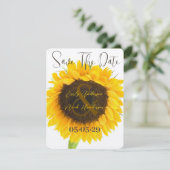 Save The Date Rustic Country FarmHouse Sunflower Enregistrer la (Debout devant)