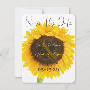 Save The Date Rustic Country FarmHouse Sunflower Enregistrer la