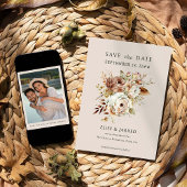 Save The Date Rustic Country Floral et Fiançailles Mariage photo