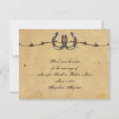 Save The Date Rustic Country Horseshoe Barbed Enregistrer la dat (Devant)