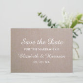 Save The Date Rustic Country Kraft Wedding Enregistrer La Date (Debout devant)