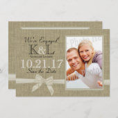 Save The Date Rustic Country Photo Enregistrer la date (Devant / Derrière)