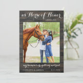 Save The Date Rustic Country Photo Personnaliser Pet Horse Maria (Debout devant)