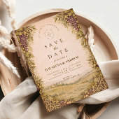 Save The Date Rustic Countryside Vineyard Wedding