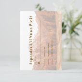 Save The Date rustic elegant rsvp elegant weeding invite (Debout devant)