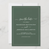 Save The Date Rustic Eucalyptus Mariage Photo Enregistrer la dat (Dos)