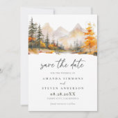 Save The Date Rustic Fall Mountain Pine Forest Wedding (Devant)