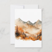 Save The Date Rustic Fall Mountain Scene Mariage d'aquarelle (Dos)