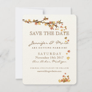 Save The Date Rustic Fall quitte mariage Enregistrer la date