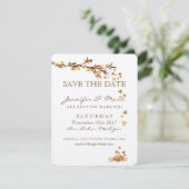 Save The Date Rustic Fall quitte mariage Enregistrer la date (Debout devant)