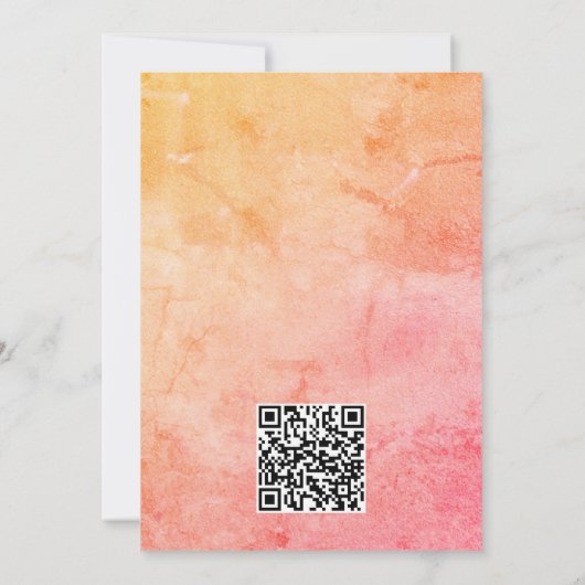 Save The Date Rustic Fall quitte QR Code Enregistrer la date (Dos)